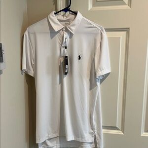 New with Tags Performance Polo by Ralph Lauren Men's Classic White Polo Shirt